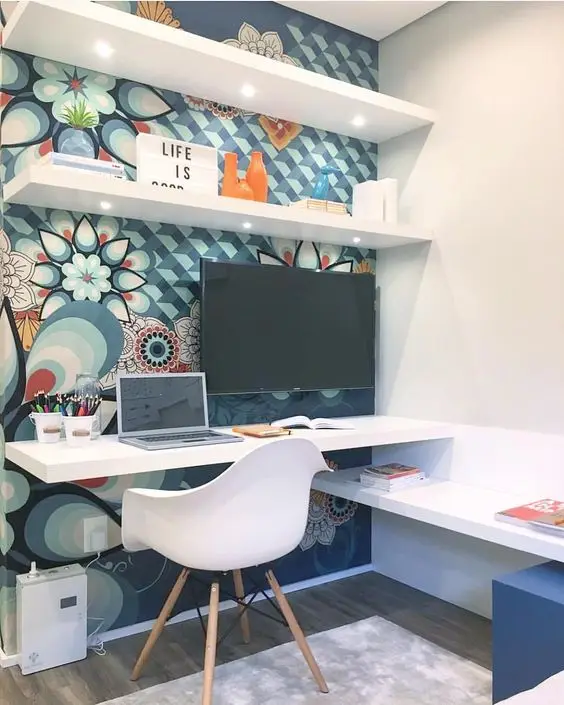 home office art wall