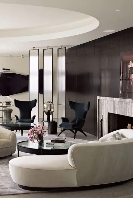 circular living room