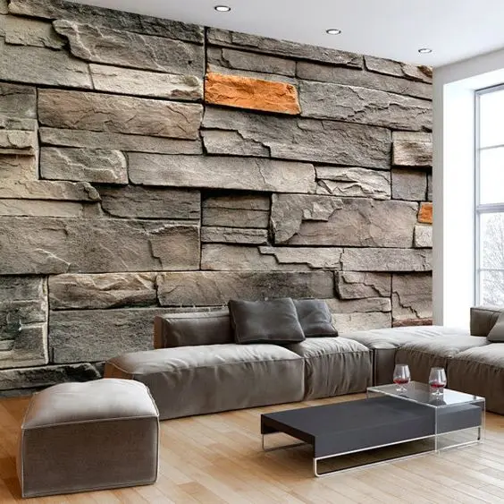 stacked rock wall