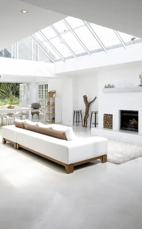 white living room