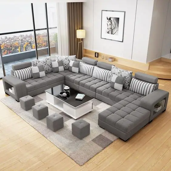 modern grey living room