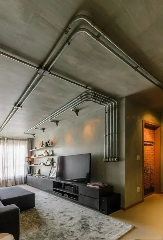 modern industrial living room
