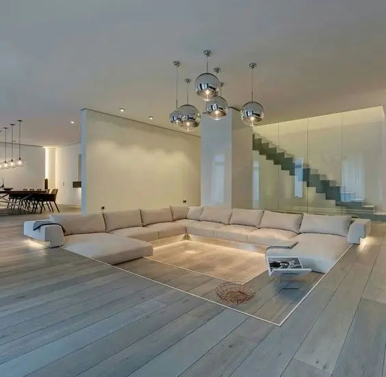 sunken living room