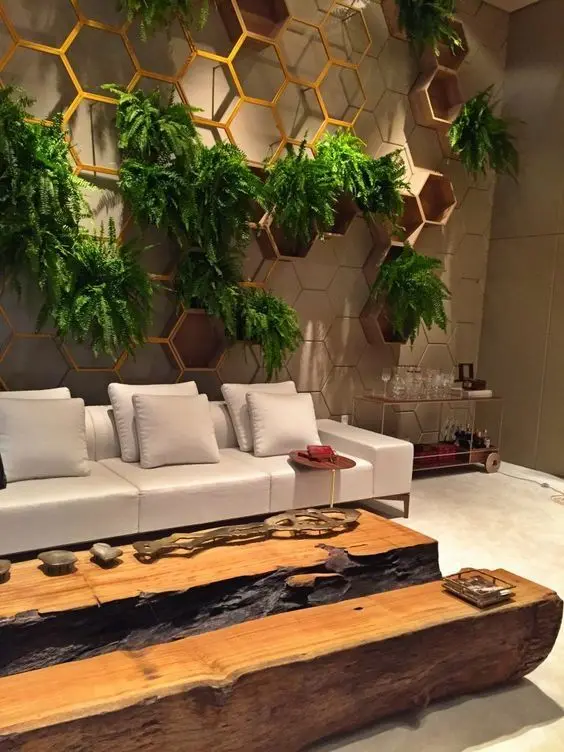 woodsy themed living room