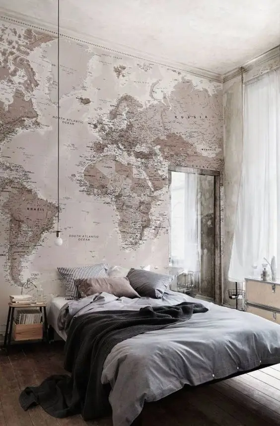vintage world map wallpaper