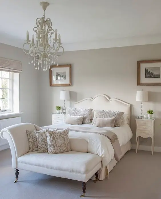 glamorous white bedroom