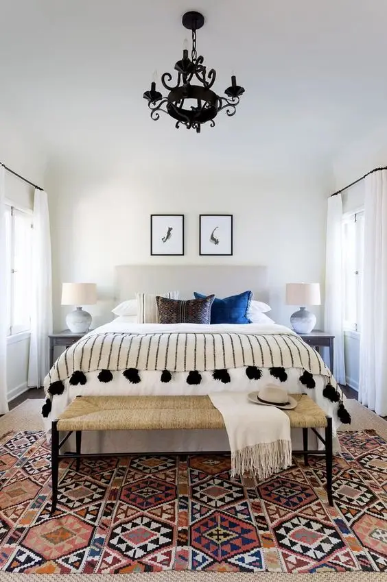 elegant boho chic bedroom