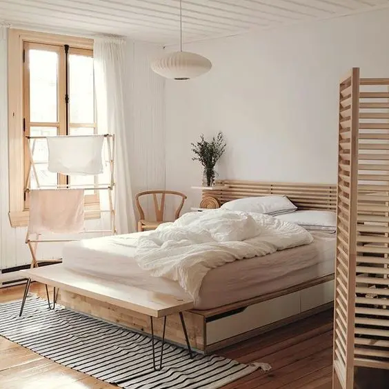 rustic minimalist bedroom