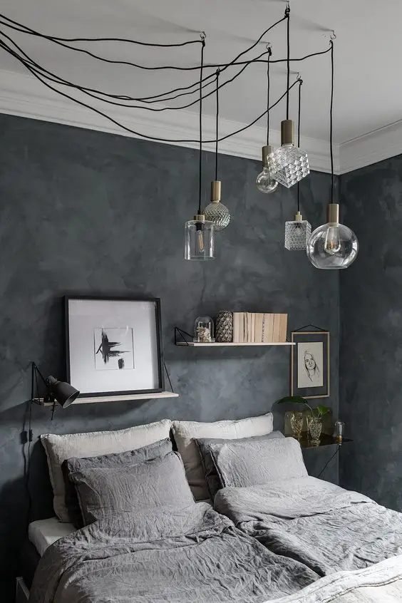 modern industrial bedroom