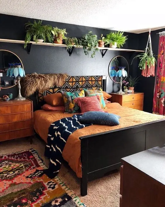 bohemian guest bedroom