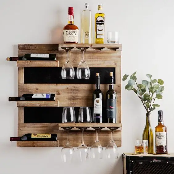 DIY Wall Bar: This mini home bar has everything you need to fix and enjoy your favourite drinks