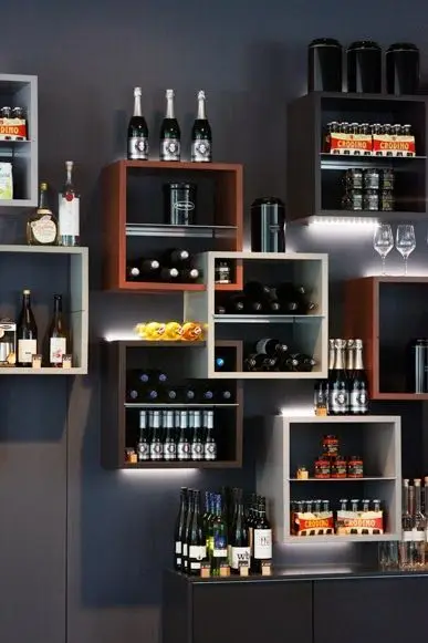 All in the Wall home bar: This home bar also doubles as wall décor