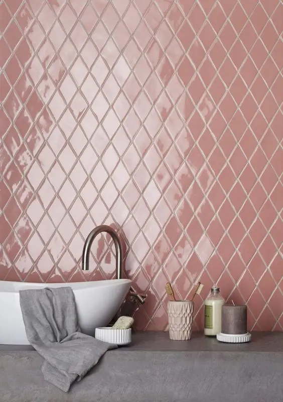 pink diamond tiles