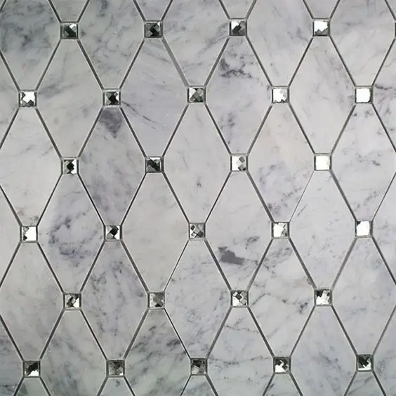 marble and glass tile