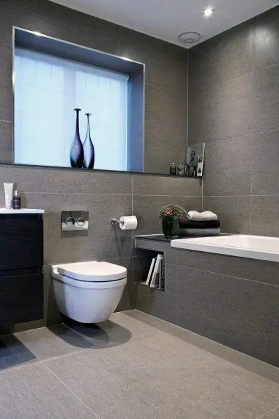 modern grey bathroom
