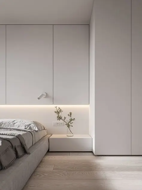 white minimalist bedroom
