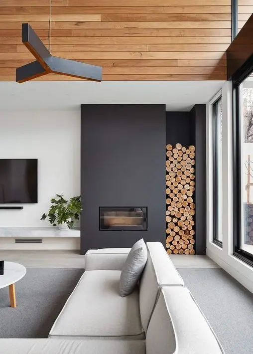 modern rustic living room