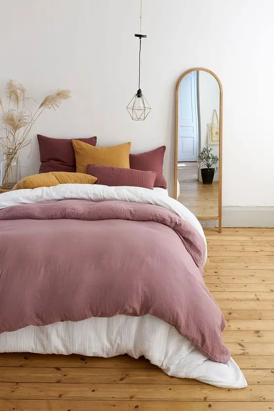 modern pink bedroom