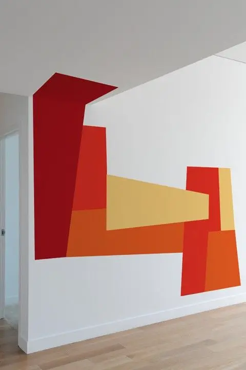 Bright Colour Blocks wall paint: Brighten up a gloomy corner or decorate a blank wall with some blocks of bright colour paint