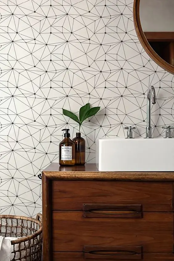 Connecting Dots wall paint: Give your plain white wall a fun upgrade with this dots and lines design
