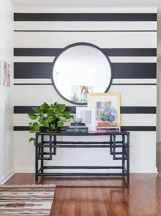 Vertical Stripes wall paint: Stripes are classic, neat and a staple in almost any design