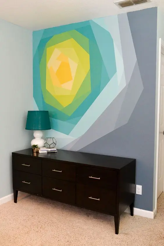 Flower Accent wall paint: Brighten up a forgettable corner of your home with this charming and fascinating wall flower accent