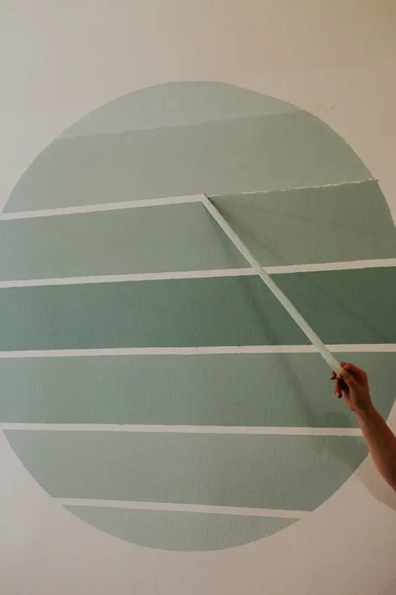 Circle Ombre wall paint: This circle ombre paintwork is perfect for when you just need a fun feature to dress up a blank wall