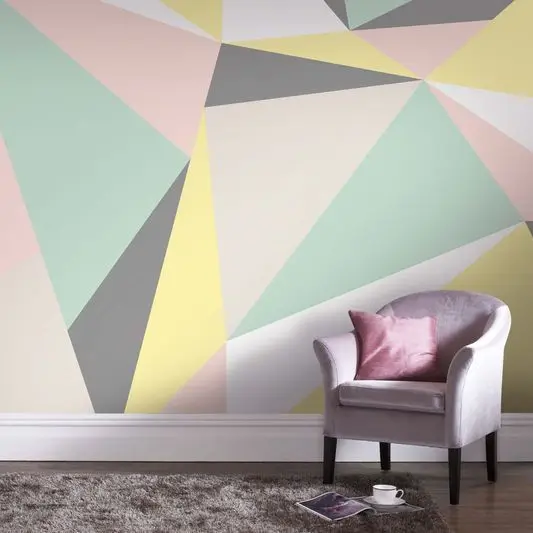 pastel wall paint accent