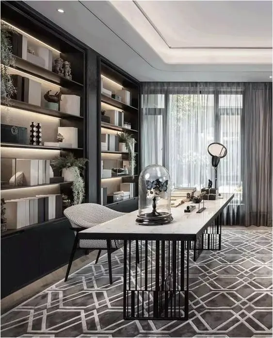 tropical inspired home office