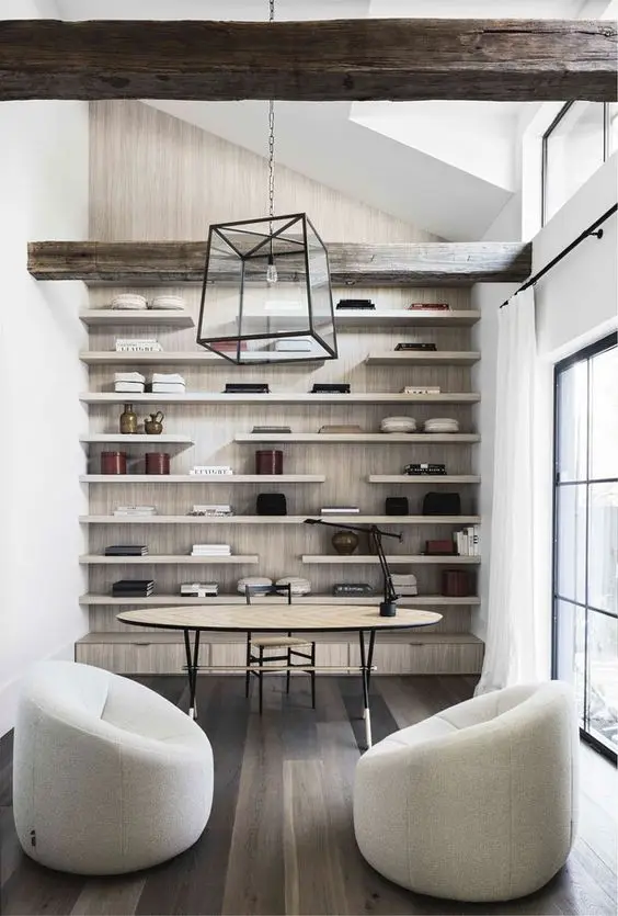 rustic mininalist home office