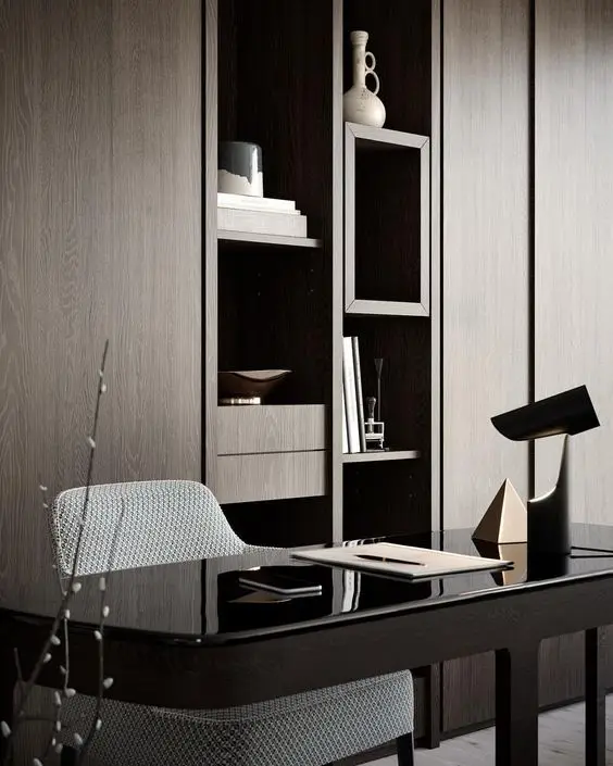 classic dark home office