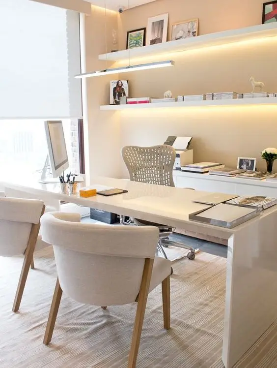 white home office