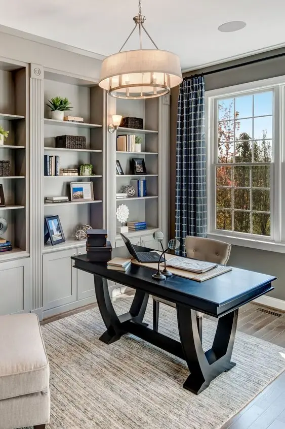 blue home office