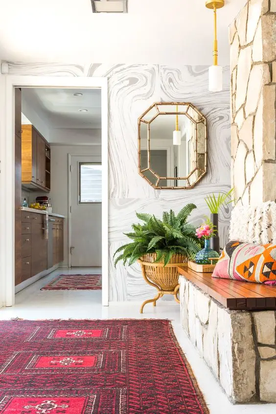 modern bohemian foyer