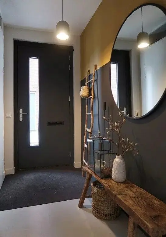 modern grey foyer