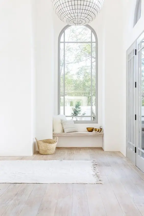 elegant white foyer