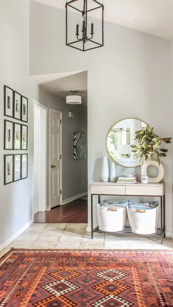 patterned red area rug