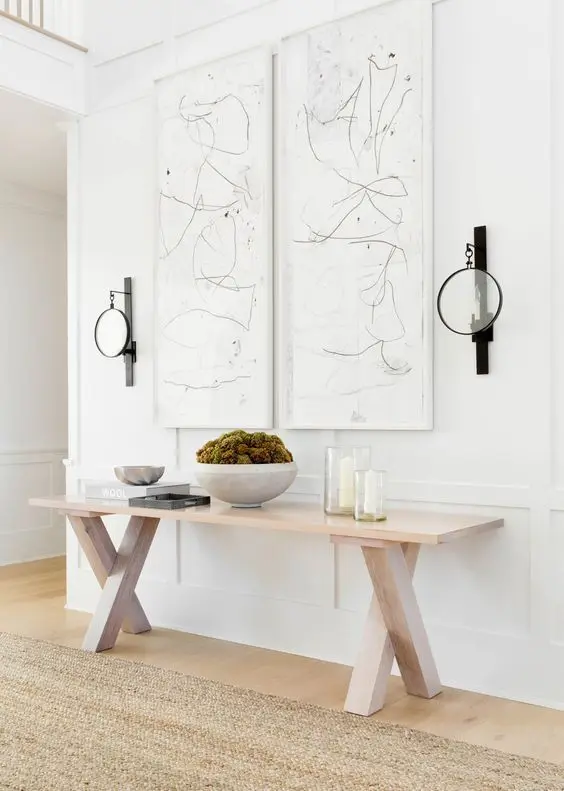 modern white foyer