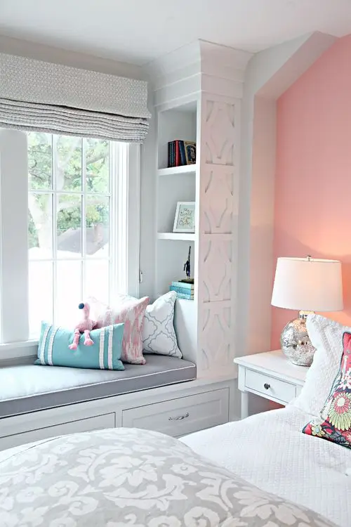 Window Seat kids' bedroom: A window seat will not only provide extra seating when your child has guests over, but it is also