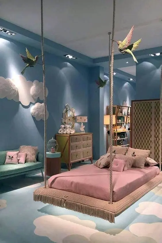 The Skyroom kids' bedroom: Enthralling, spectacular and frivolous. This sky-themed bedroom will sure take your child’s