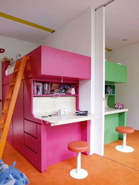 twin bedroom with separator