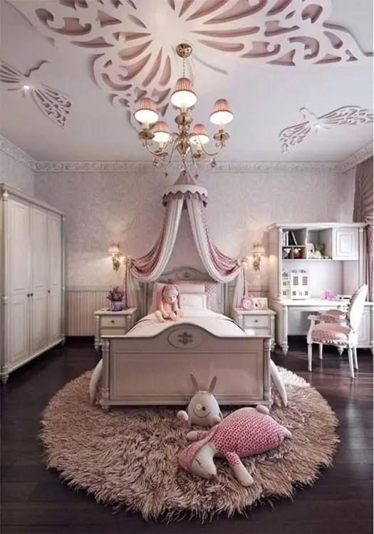 glam princess girls bedroom