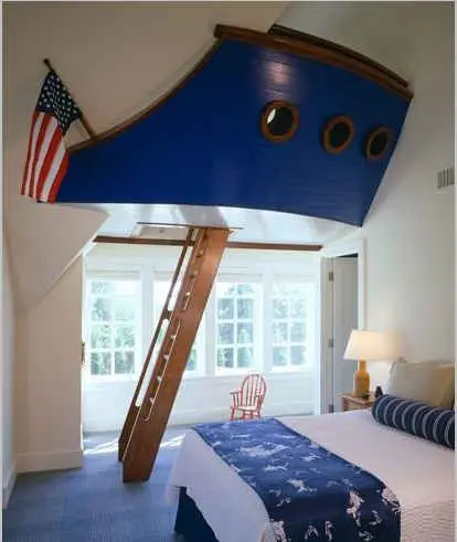 boat inspired kids bedroom