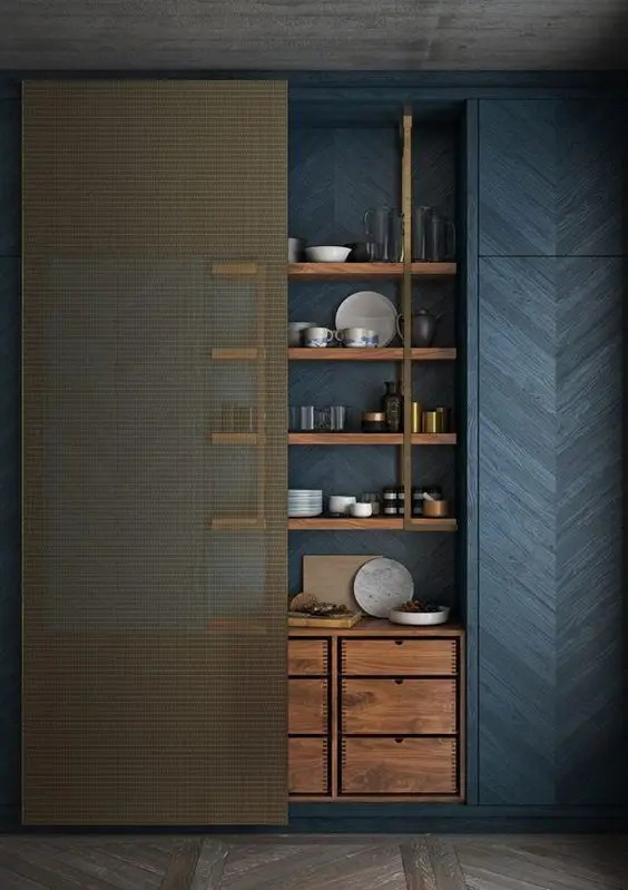 sliding kitchen pantry door