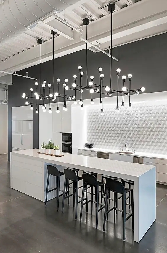 bright industrial kitchen