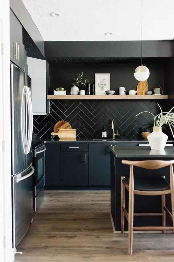 modern black kitchen