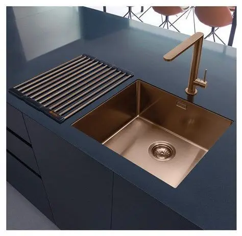 modern copper kitchen sink