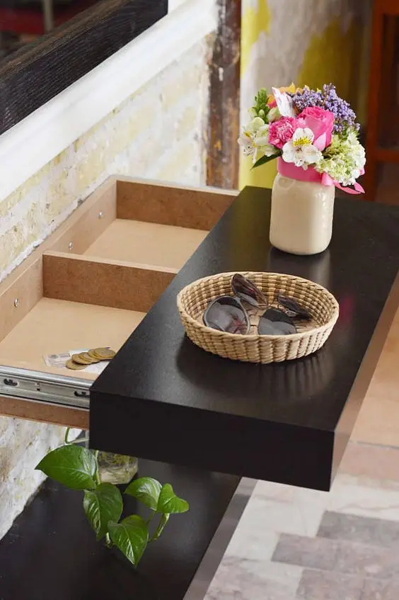 floating shelf with secret compartment