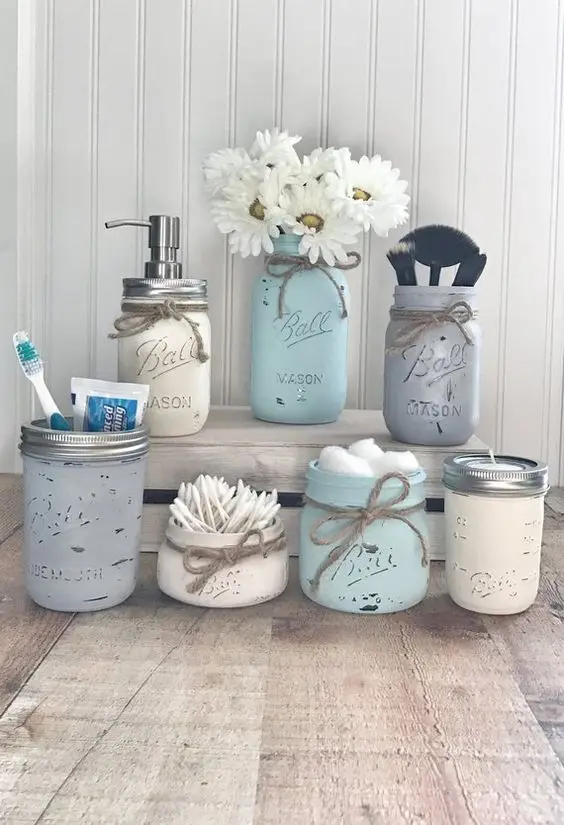 shabby chic mason jars