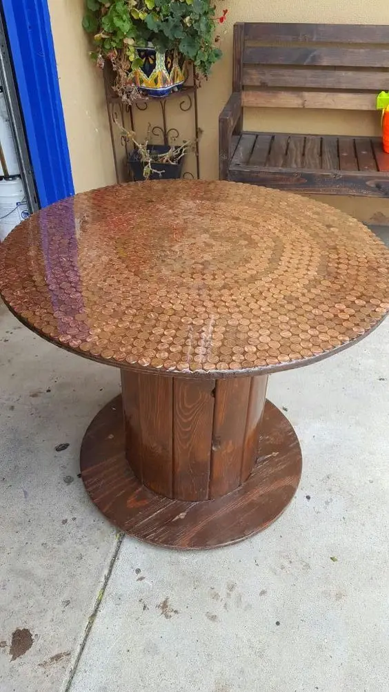penny coin tabletop